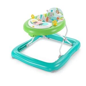 Jungle-Themed Baby Walker in Green and Teal